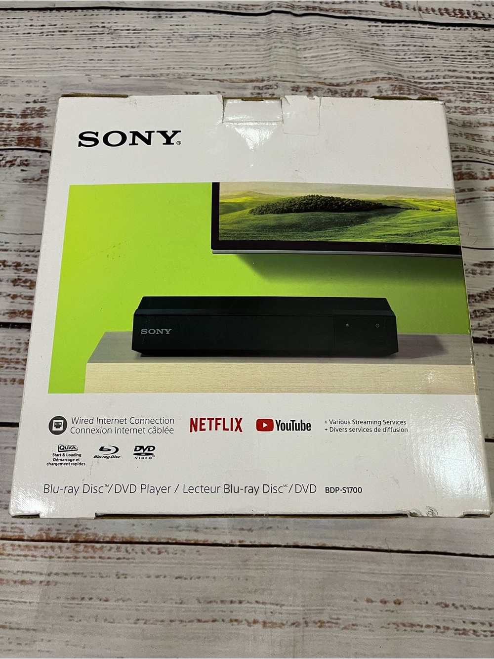 Sony BDP-S1700 Blu-ray/DVD Player Built-In Wi-Fi Streaming New OpenBox Tested
